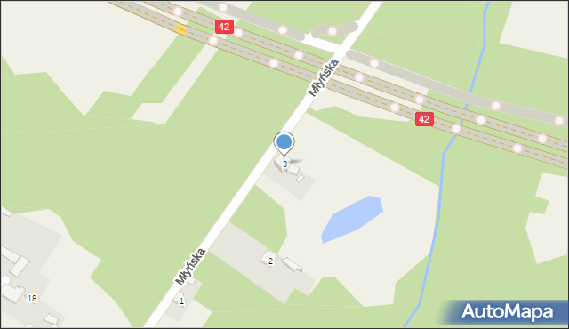 Parszów, Młyńska, 3, mapa Parszów