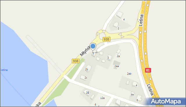 Pawłowice, Młyńska, 5, mapa Pawłowice