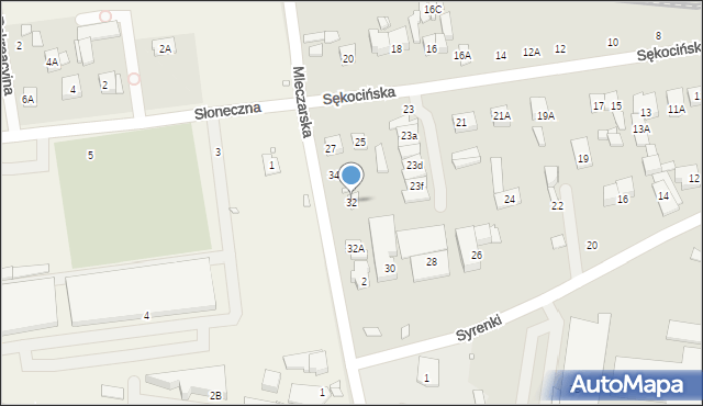 Piaseczno, Mleczarska, 32, mapa Piaseczno