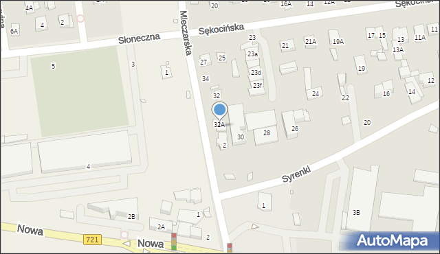 Piaseczno, Mleczarska, 4, mapa Piaseczno