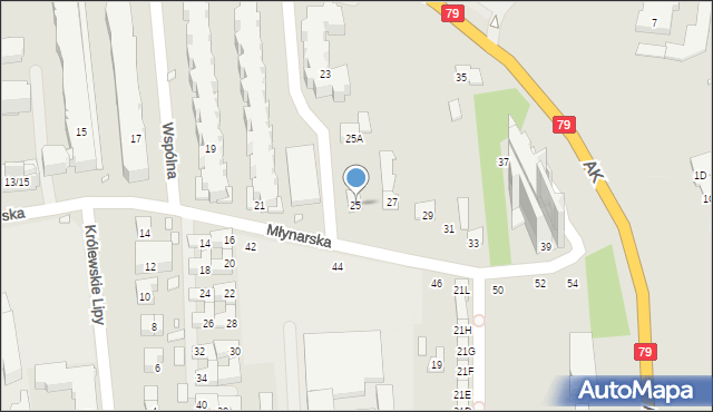 Piaseczno, Młynarska, 25, mapa Piaseczno