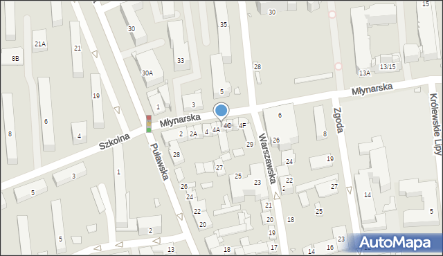 Piaseczno, Młynarska, 4B, mapa Piaseczno