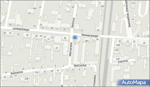 Piotrków Trybunalski, Młynarska, 2, mapa Piotrków Trybunalski