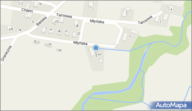 Pisarzowice, Młyńska, 2, mapa Pisarzowice