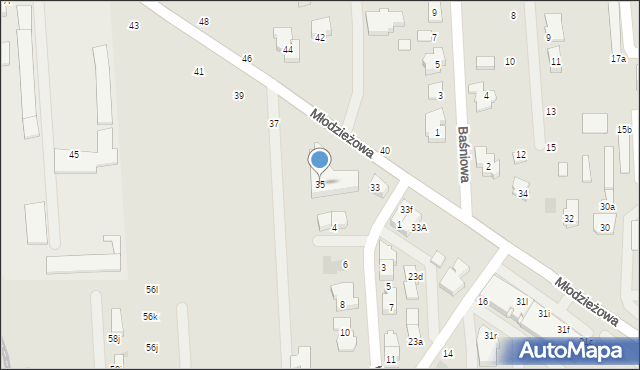 Płońsk, Młodzieżowa, 35, mapa Płońsk