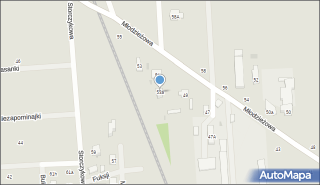 Płońsk, Młodzieżowa, 53a, mapa Płońsk