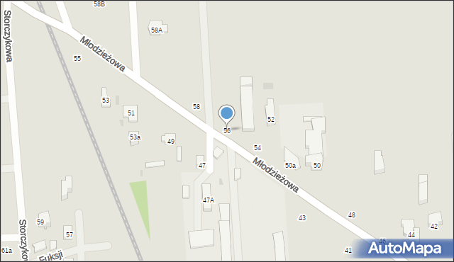 Płońsk, Młodzieżowa, 56, mapa Płońsk