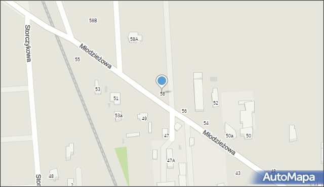 Płońsk, Młodzieżowa, 58, mapa Płońsk