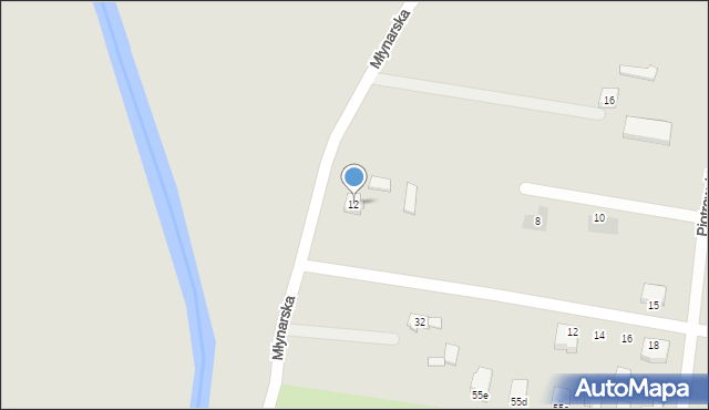Poddębice, Młynarska, 12, mapa Poddębice