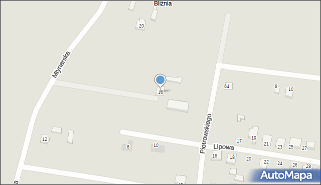 Poddębice, Młynarska, 16, mapa Poddębice