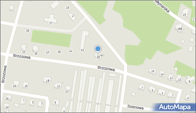 Poddębice, Młynarska, 45, mapa Poddębice