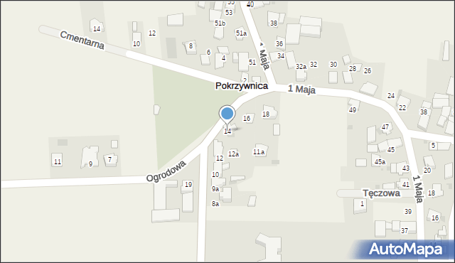 Pokrzywnica, Młyńska, 14, mapa Pokrzywnica