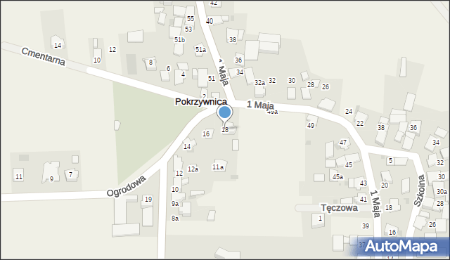 Pokrzywnica, Młyńska, 18, mapa Pokrzywnica