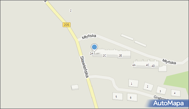 Polanów, Młyńska, 2B, mapa Polanów