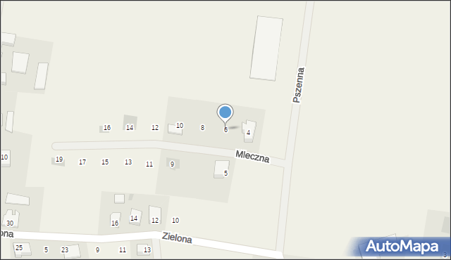 Połchowo, Mleczna, 6, mapa Połchowo