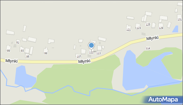 Poniatowa, Młynki, 111, mapa Poniatowa