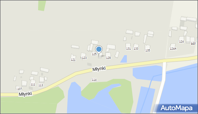 Poniatowa, Młynki, 127, mapa Poniatowa