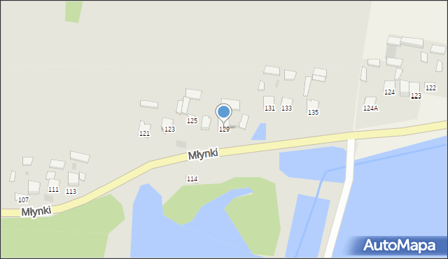 Poniatowa, Młynki, 129, mapa Poniatowa