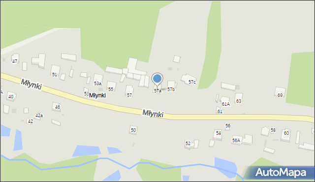 Poniatowa, Młynki, 57a, mapa Poniatowa