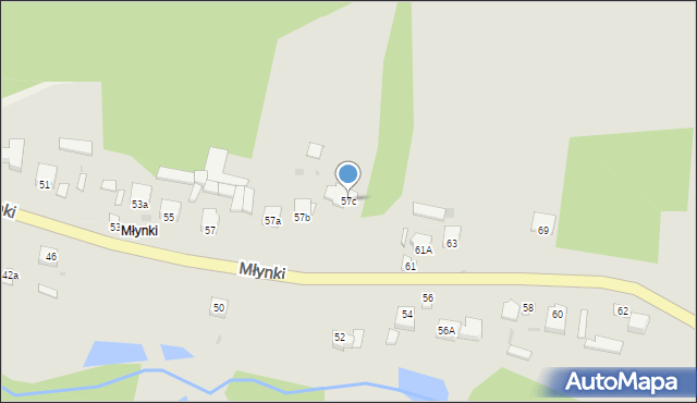 Poniatowa, Młynki, 57c, mapa Poniatowa