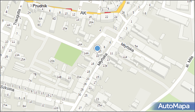 Prudnik, Młyńska, 12, mapa Prudnik