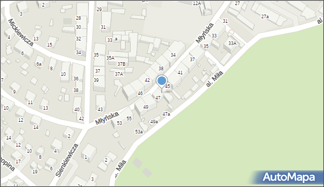 Prudnik, Młyńska, 45A, mapa Prudnik