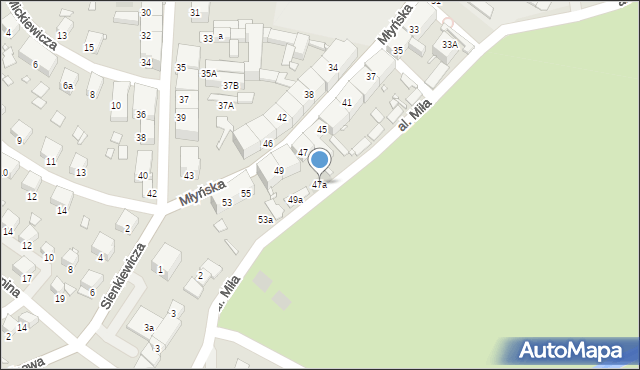 Prudnik, Młyńska, 47a, mapa Prudnik