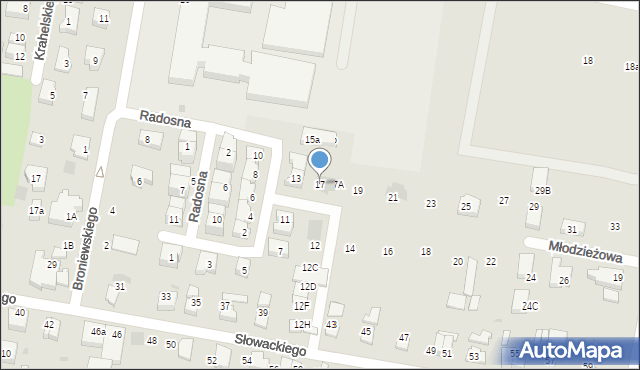 Pruszcz Gdański, Młodzieżowa, 17, mapa Pruszcz Gdański