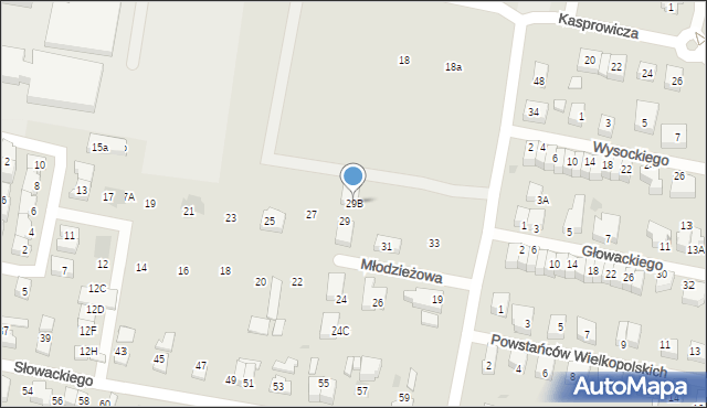 Pruszcz Gdański, Młodzieżowa, 29B, mapa Pruszcz Gdański