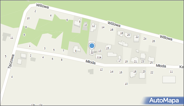 Przyłęki, Młoda, 11, mapa Przyłęki