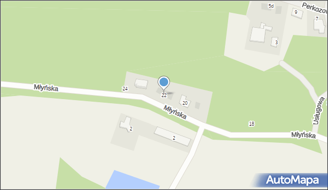 Przyłęki, Młyńska, 22, mapa Przyłęki
