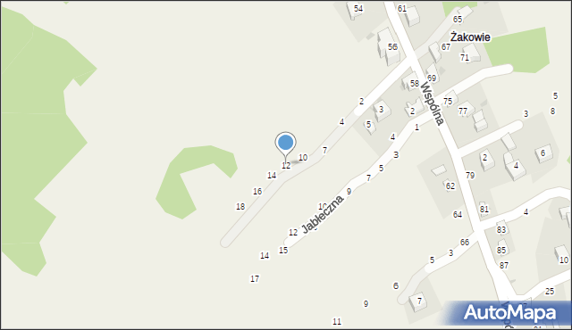 Przyłęków, Młodości, 12, mapa Przyłęków