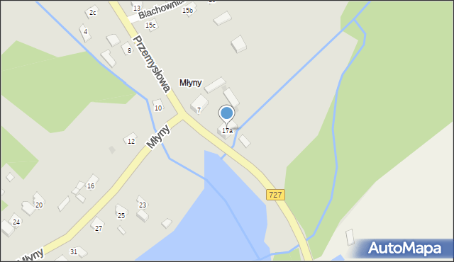 Przysucha, Młyny, 17a, mapa Przysucha