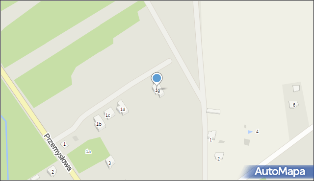 Przysucha, Młyny, 1g, mapa Przysucha