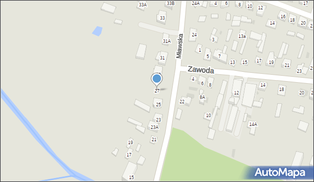 Raciąż, Mławska, 27, mapa Raciąż