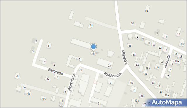 Raciąż, Mławska, 59, mapa Raciąż