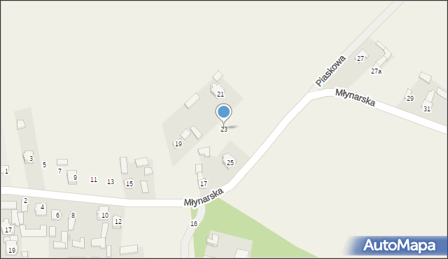 Radestów, Młynarska, 23, mapa Radestów