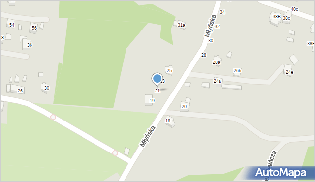 Radlin, Młyńska, 21, mapa Radlin