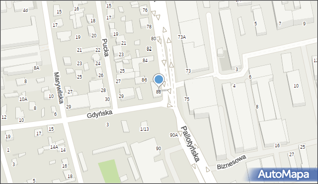 Radom, Młodzianowska, 88, mapa Radomia