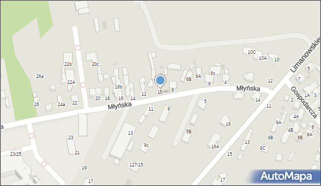 Radom, Młyńska, 10, mapa Radomia