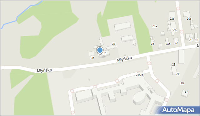 Radom, Młyńska, 34, mapa Radomia