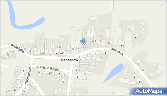 Radzanów, Mławska, 5, mapa Radzanów