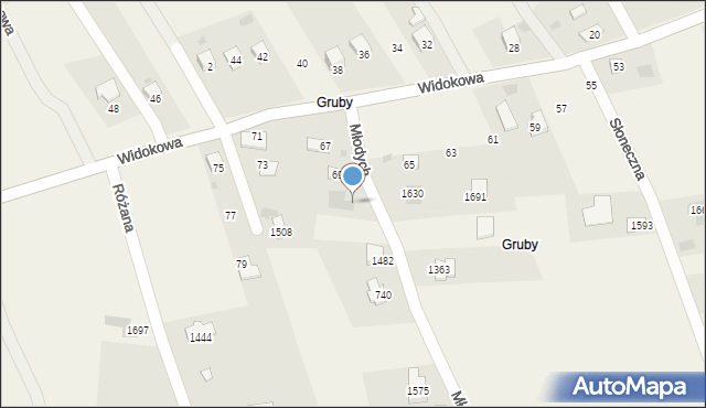 Radziechowy, Młodych, 1685, mapa Radziechowy