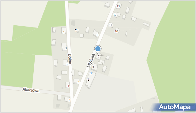 Rąpice, Młyńska, 6, mapa Rąpice