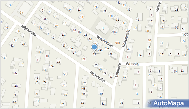 Raszyn, Młynarska, 23, mapa Raszyn
