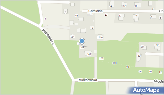 Rozalin, Młochowska, 108, mapa Rozalin