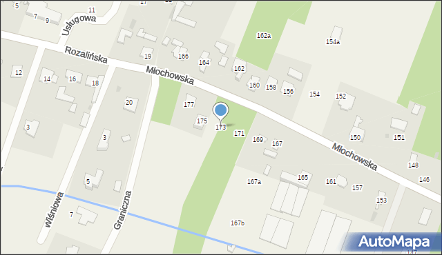 Rozalin, Młochowska, 173, mapa Rozalin