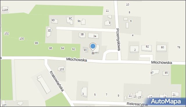 Rozalin, Młochowska, 88, mapa Rozalin