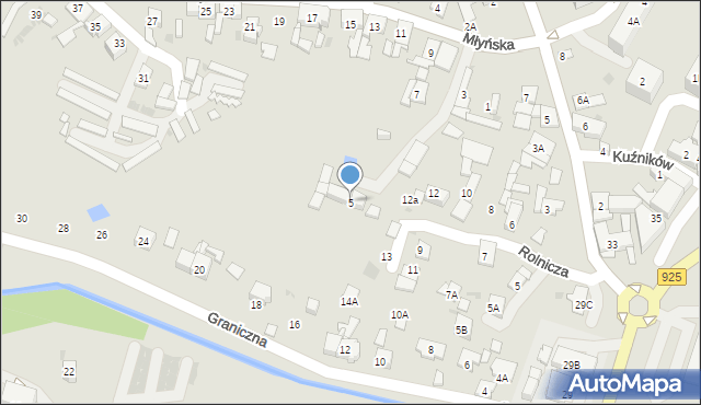 Ruda Śląska, Młyńska, 5, mapa Rudy Śląskiej