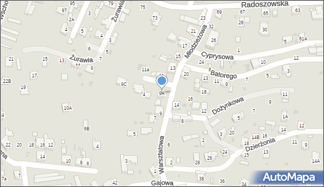 Ruda Śląska, Młodzieżowa, 9A, mapa Rudy Śląskiej